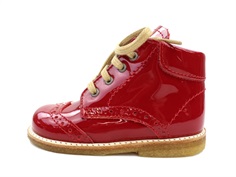 Angulus toddler shoe red patent with laces